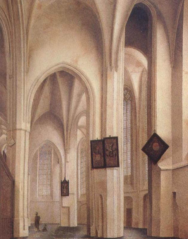 Pieter Jansz Saenredam Church Interior in Utrecht Norge oil painting art
